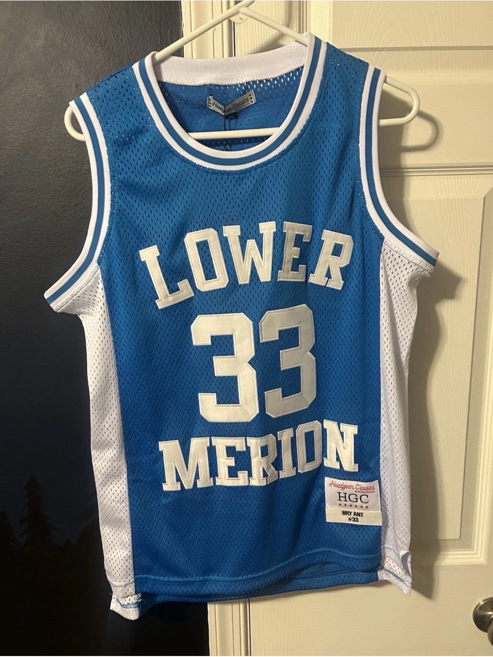 Men's XS Headgear Classics Lower Merion Kobe Bryant High School Jersey Blue